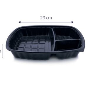 Medium Jumbo Meal Tray - 3 Section