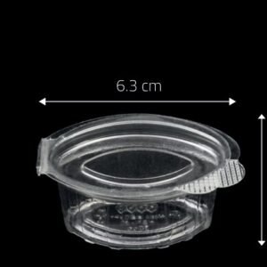 30cc Oval Hinged Sauce Cup